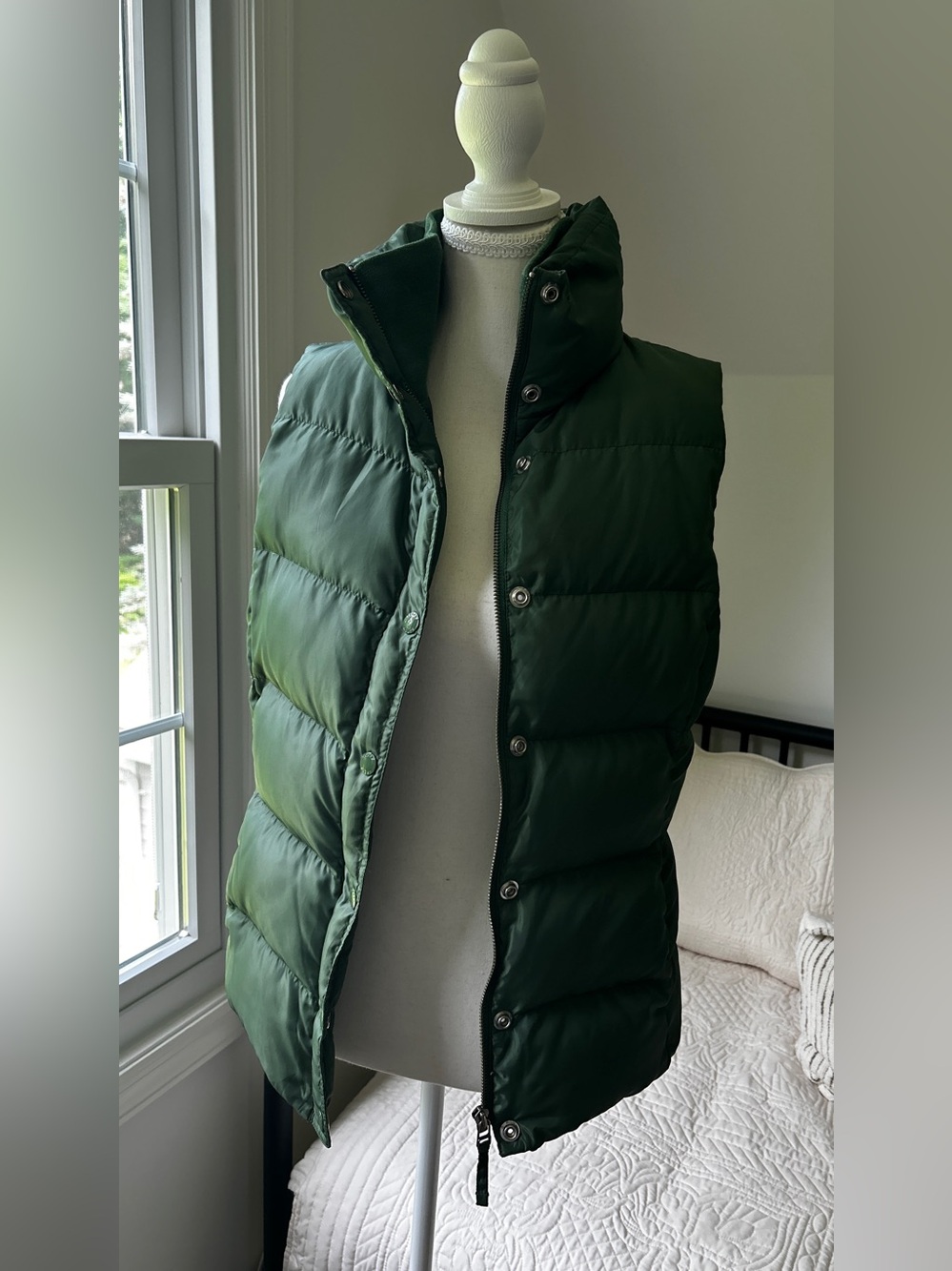 J. Crew Green Puffer Vest